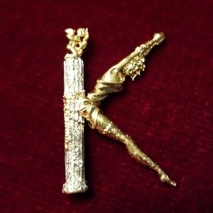 Signed Erté Art Deco Style Brooch/Pendant